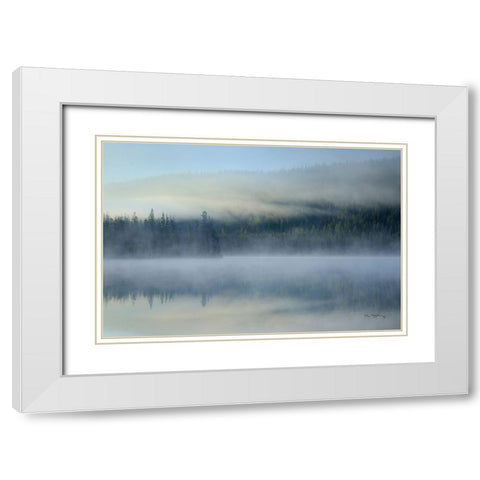 Redfish Lake Idaho White Modern Wood Framed Art Print with Double Matting by Majchrowicz, Alan