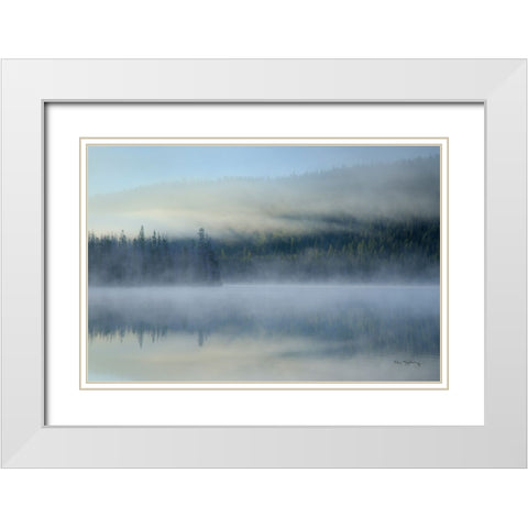 Redfish Lake Idaho White Modern Wood Framed Art Print with Double Matting by Majchrowicz, Alan