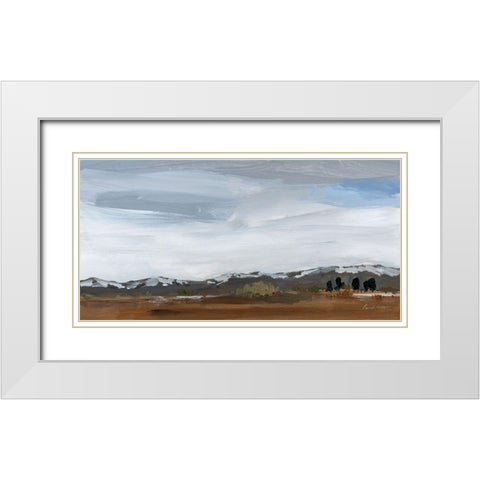 Alamosa Late March White Modern Wood Framed Art Print with Double Matting by Munger, Pamela