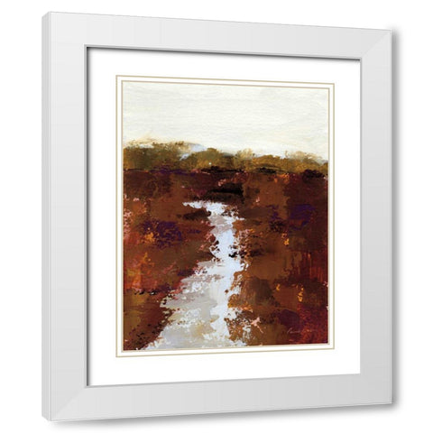 Lost Creek White Modern Wood Framed Art Print with Double Matting by Munger, Pamela