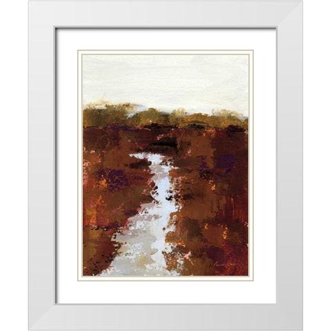 Lost Creek White Modern Wood Framed Art Print with Double Matting by Munger, Pamela