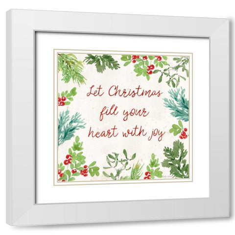 Santas List VI White Modern Wood Framed Art Print with Double Matting by Grove, Beth