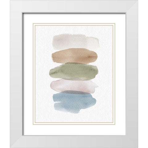 Natural Swatches White Modern Wood Framed Art Print with Double Matting by Wild Apple Portfolio