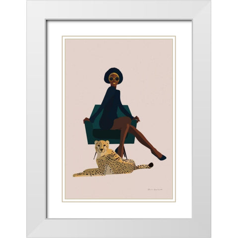 Wild Lounge II White Modern Wood Framed Art Print with Double Matting by Escalante, Omar