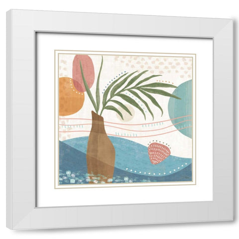 Coastal Creations II White Modern Wood Framed Art Print with Double Matting by Charron, Veronique
