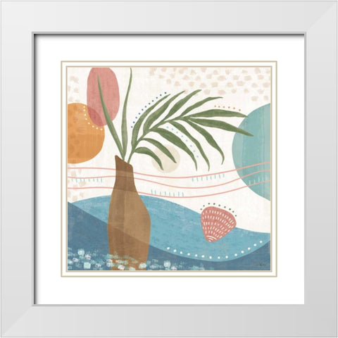 Coastal Creations II White Modern Wood Framed Art Print with Double Matting by Charron, Veronique