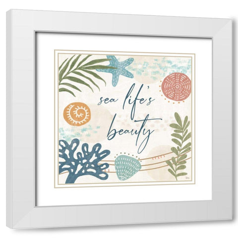 Coastal Creations VII White Modern Wood Framed Art Print with Double Matting by Charron, Veronique