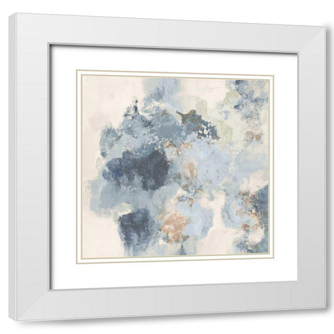 Natural Monotype White Modern Wood Framed Art Print with Double Matting by Vassileva, Silvia