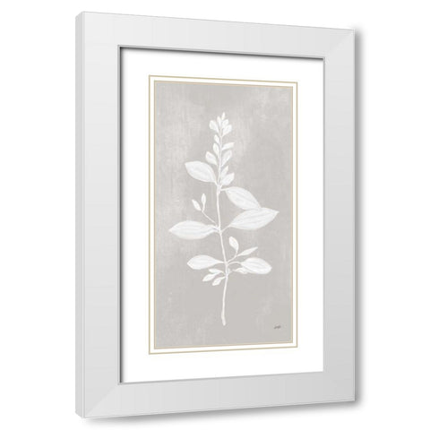 Botanical Study VIII Neutral White Modern Wood Framed Art Print with Double Matting by Purinton, Julia