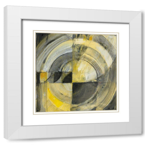 Reflected I White Modern Wood Framed Art Print with Double Matting by Hristova, Albena