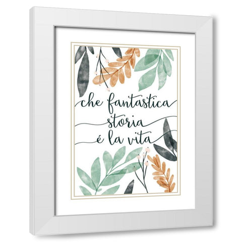 Sage Sayings IV Italian White Modern Wood Framed Art Print with Double Matting by Thorns, Becky