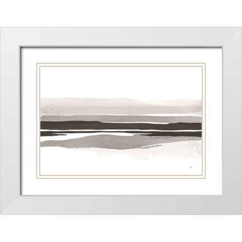 Marbled Gray IV White Modern Wood Framed Art Print with Double Matting by Paschke, Chris