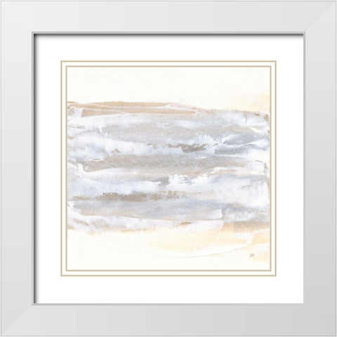 Neutral Texture I White Modern Wood Framed Art Print with Double Matting by Paschke, Chris