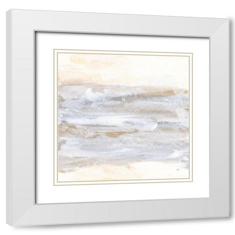 Neutral Texture II White Modern Wood Framed Art Print with Double Matting by Paschke, Chris