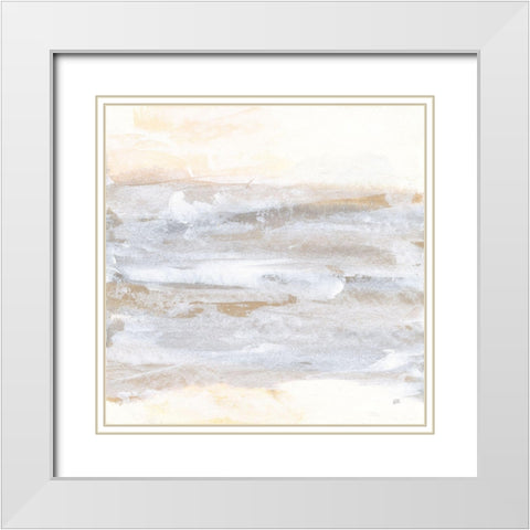 Neutral Texture II White Modern Wood Framed Art Print with Double Matting by Paschke, Chris