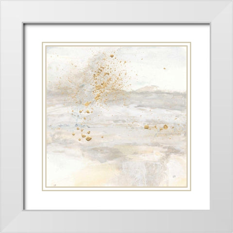 Winter Gold I White Modern Wood Framed Art Print with Double Matting by Paschke, Chris