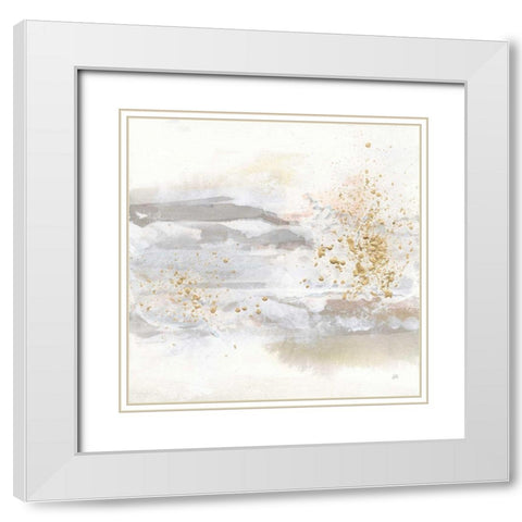 Winter Gold III White Modern Wood Framed Art Print with Double Matting by Paschke, Chris