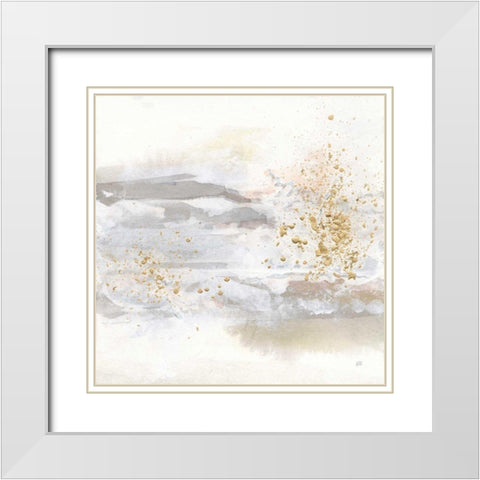 Winter Gold III White Modern Wood Framed Art Print with Double Matting by Paschke, Chris