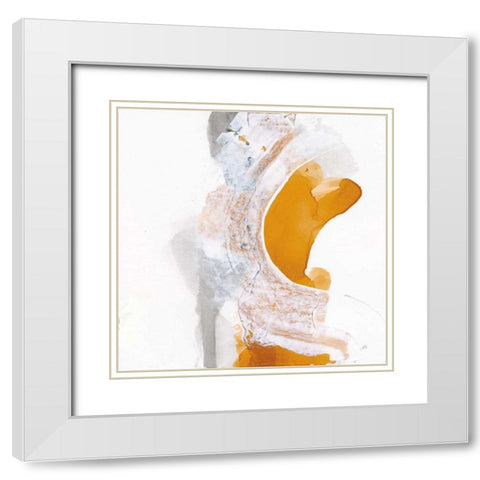Amber Wash I White Modern Wood Framed Art Print with Double Matting by Paschke, Chris