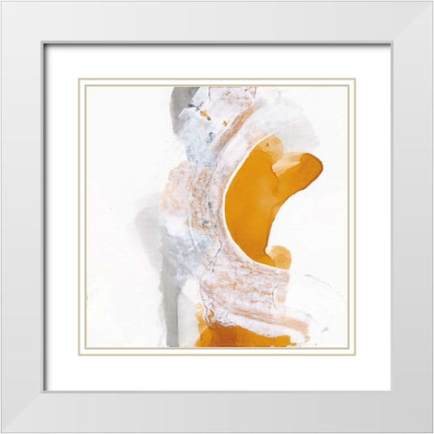 Amber Wash I White Modern Wood Framed Art Print with Double Matting by Paschke, Chris