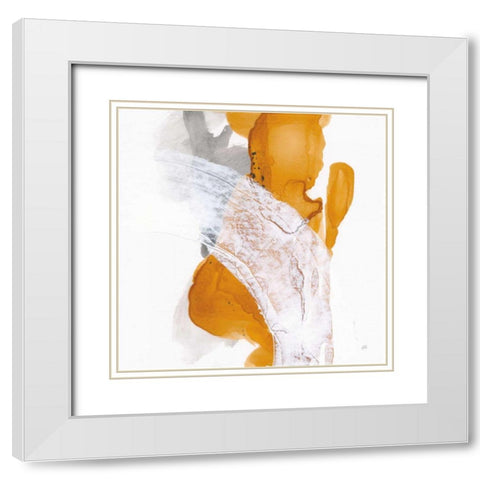 Amber Wash II White Modern Wood Framed Art Print with Double Matting by Paschke, Chris