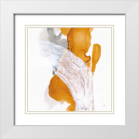 Amber Wash II White Modern Wood Framed Art Print with Double Matting by Paschke, Chris