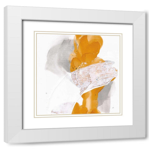 Amber Wash III White Modern Wood Framed Art Print with Double Matting by Paschke, Chris