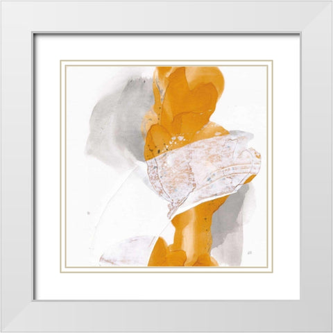 Amber Wash III White Modern Wood Framed Art Print with Double Matting by Paschke, Chris