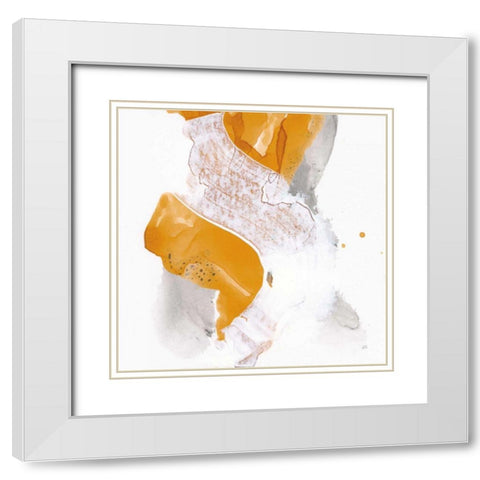 Amber Wash IV White Modern Wood Framed Art Print with Double Matting by Paschke, Chris
