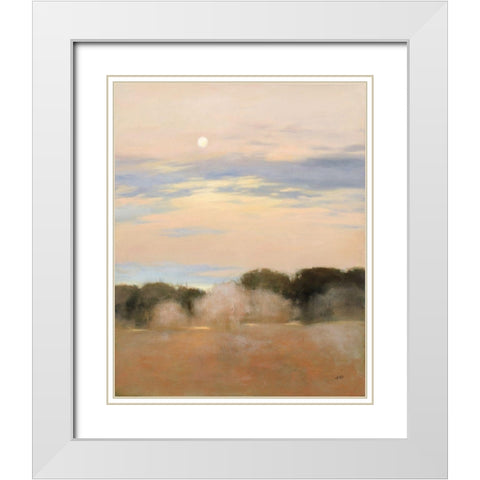 Sienna Fields I White Modern Wood Framed Art Print with Double Matting by Purinton, Julia