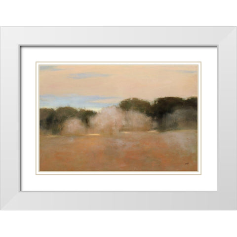 Sienna Fields II White Modern Wood Framed Art Print with Double Matting by Purinton, Julia