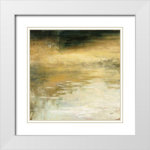 Autumn Reflection White Modern Wood Framed Art Print with Double Matting by Purinton, Julia