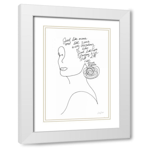 Still I Will Rise White Modern Wood Framed Art Print with Double Matting by Prahl, Courtney