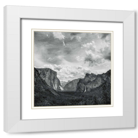Scenic Landscape I BW White Modern Wood Framed Art Print with Double Matting by Eichman, Andre