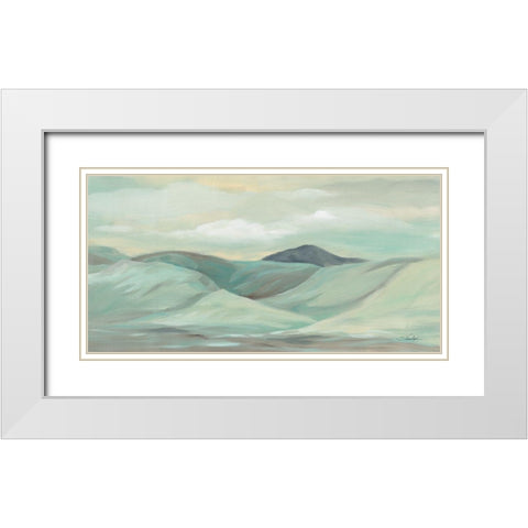 Mint Hills White Modern Wood Framed Art Print with Double Matting by Vassileva, Silvia