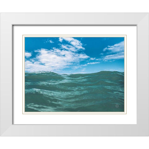 Dominican Oceans II White Modern Wood Framed Art Print with Double Matting by Larson, Nathan