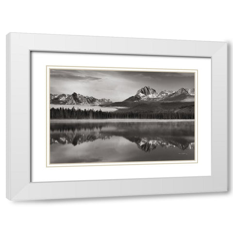 Little Redfish Lake Sawtooth National Recreation Area Idaho White Modern Wood Framed Art Print with Double Matting by Majchrowicz, Alan