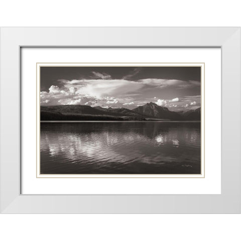 Lake McDonald White Modern Wood Framed Art Print with Double Matting by Majchrowicz, Alan