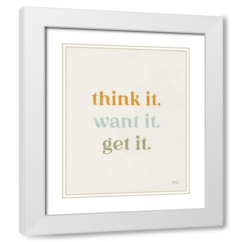 Think It Retro White Modern Wood Framed Art Print with Double Matting by Marshall, Laura