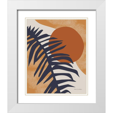 Traveler Palm White Modern Wood Framed Art Print with Double Matting by Gallagher, Megan