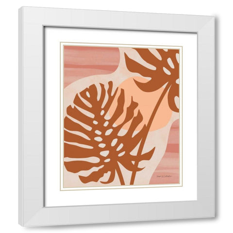 Local Traveler Monstera White Modern Wood Framed Art Print with Double Matting by Gallagher, Megan