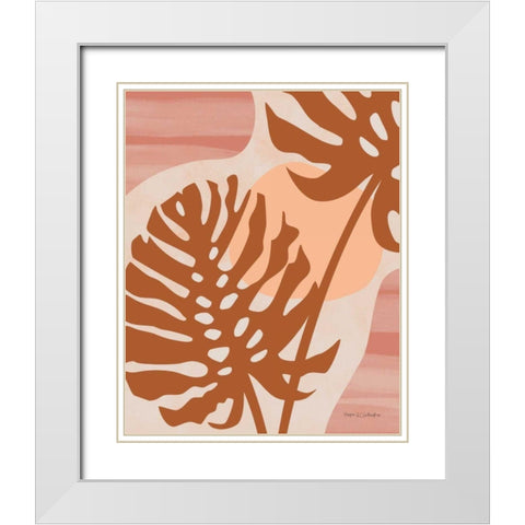 Local Traveler Monstera White Modern Wood Framed Art Print with Double Matting by Gallagher, Megan