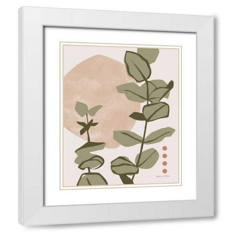 Restore Eucalyptus II White Modern Wood Framed Art Print with Double Matting by Gallagher, Megan