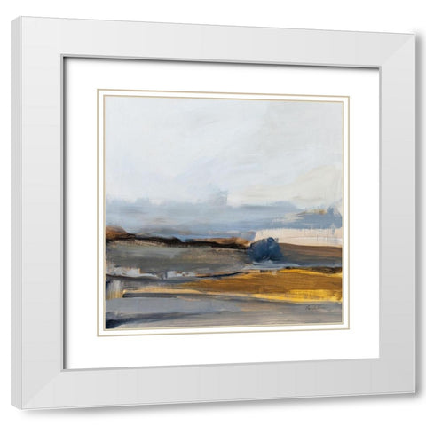 Southern Ute White Modern Wood Framed Art Print with Double Matting by Munger, Pamela