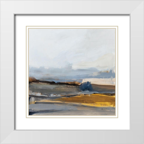 Southern Ute White Modern Wood Framed Art Print with Double Matting by Munger, Pamela