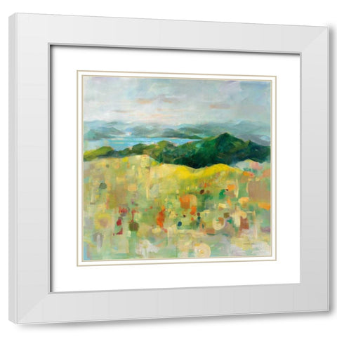 On the Headland White Modern Wood Framed Art Print with Double Matting by Nai, Danhui