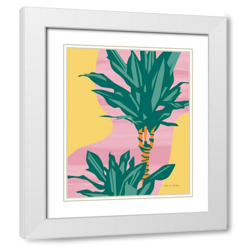Dracaena White Modern Wood Framed Art Print with Double Matting by Gallagher, Megan