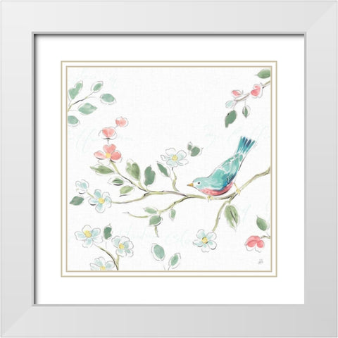 Springtime III No Words White Modern Wood Framed Art Print with Double Matting by Brissonnet, Daphne