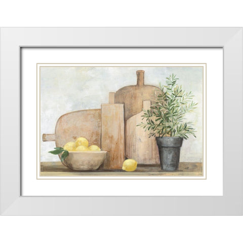 Rustic Kitchen White Modern Wood Framed Art Print with Double Matting by Purinton, Julia
