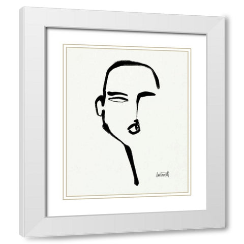 Brush Portrait II White Modern Wood Framed Art Print with Double Matting by Tavoletti, Anne